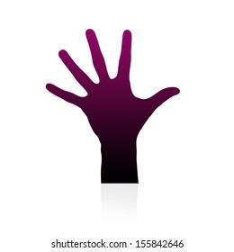 Hand Silhouette Stock Illustration 155842646 | Shutterstock