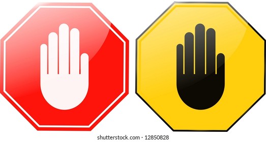 hand stop sign