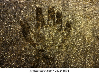 Hand texture background, Hand and mud image awesome.