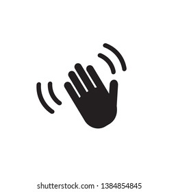 Hand Wave  Waving Hi Or Hello Gesture Line Art Illustration Icon For Apps And Websites