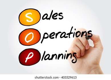 Hand Writing SOP - Sales And Operations Planning With Marker, Acronym Business Concept