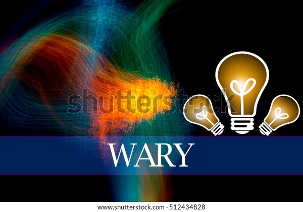 Hand Writing Wary Abstract Background Word Stock Illustration