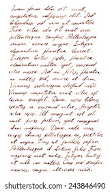 Hand Written Letter - Latin Text Lorem Ipsum