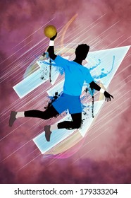 Handball Man Match Invitation Poster Flyer Stock Illustration 179333204 ...