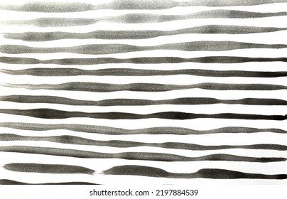 Hand-draw Black Ink Background. Creative Lines Monochrome Pattern And Textures Seamless Abstract On Whitepaper