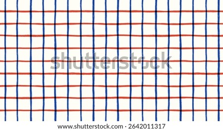 Hand-Drawn Checkered Plaid Pattern Geometric Background Design