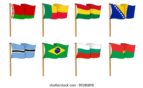 Handdrawn Flags World Letter B Stock Illustration 89280898 | Shutterstock