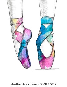 25+ Best Looking For Step By Step Ballet Pointe Shoes Drawing | Art Gallery