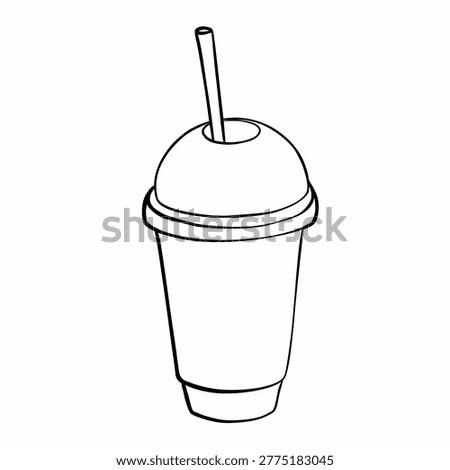Handdrawn Smoothie in a Cup