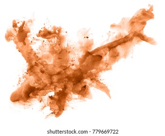 Hand-drawn watercolor abstract background. Autumn Maple.