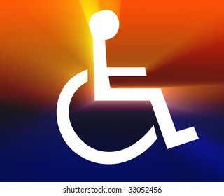 Handicap Symbol Illustration Icon Wheelchair Clipart Stock Illustration ...