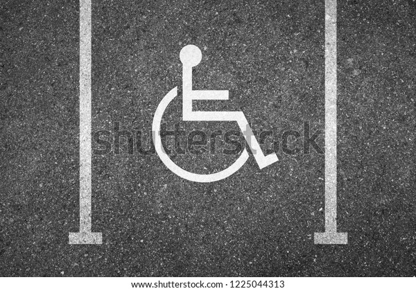 handicapped parking spot top\
view