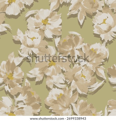 handmade abstract  flowers pattern suitable for textile design