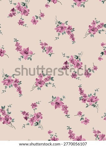 handmade beautiful flowers pattern suitable for textile design or wall decoration