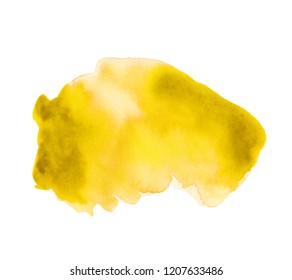 Handmade Illustration Yellow Watercolor Stock Illustration 1207633486 ...