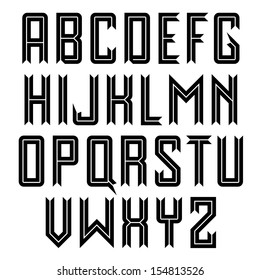 Handmade Retro Font Sans Serif 3d Stock Illustration 154937936 ...