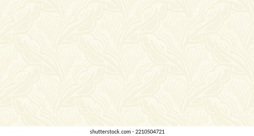 Handmade Subtle Botanical Patterned Washi Paper Border. Seamless Speckled White On White Card Stock Sheet. Japanese Washi Effect Fiber Background Copy Space. Wedding Stationery High Resolution Jpg