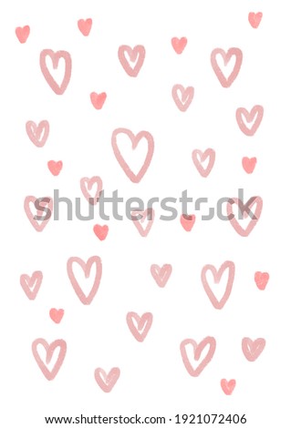 Hand-Painted Hearts pattern heart background wrapping paper fabric holiday valentine's day decoration love texture pink hearts 