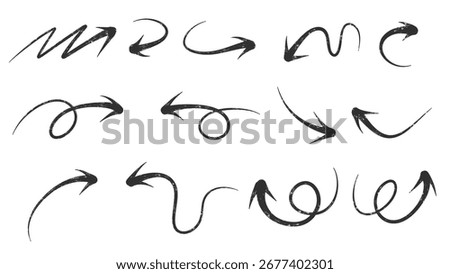 Handrawn Arrow Sign ,symbol,pointer,and direction