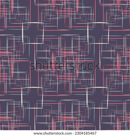 Handrawn seamless pattern and texture of squares design abstract background
