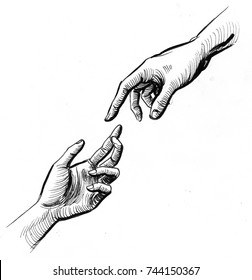 Hand Reaching Out Drawing Images Stock Photos Vectors Shutterstock