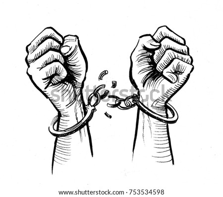 Hands Breaking Chains Stock Illustration 753534598 - Shutterstock