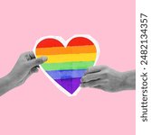 Hands, holding, heart, rainbow, LGBTQ Rights, gender equality, LGTBIQ Pride Event, Pride, Pride Flag, Heart Shaped Symbol, Human Hand, Support, Gay Pride Symbol, LGBT Culture, LGBTQI Rights, Happiness