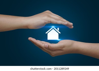 Hands Holding Paper House, Family Home, Homeless Shelter And Real Estate, Housing And Mortgage Crisis, Foster Home Care, Family Day Care, Social Distancing