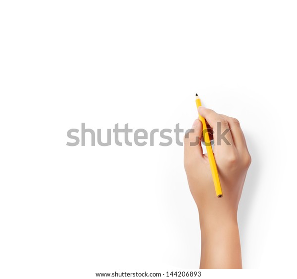 鉛筆で何かを書く手 のイラスト素材