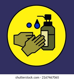 Handsanitizer Icon Healthy Life From Covid 19