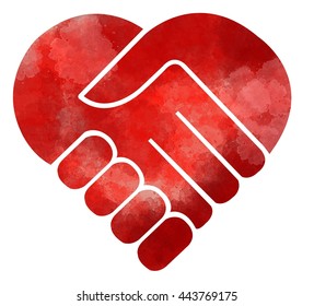 Handshake, Heart-shaped