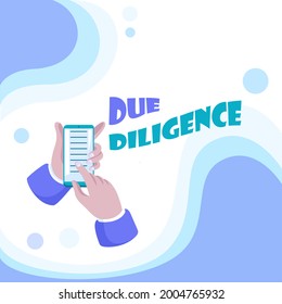 Handwriting Text Due Diligence. Business Concept Avoid Harming Other Business Property For An Agreement Abstract Spreading Message Online, Global Connectivity Concepts