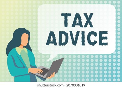 Handwriting Text Tax Advice. Business Showcase Tax Agent Service With Advanced Training And Knowledge Of Tax Law Studying Programming Languages, Coding And Developing New Video Game