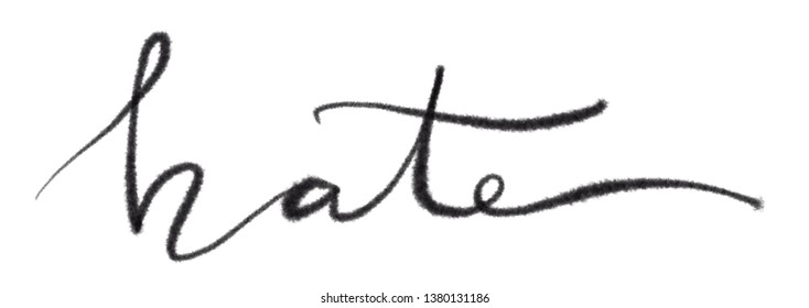 Handwritten hate, calligraphy