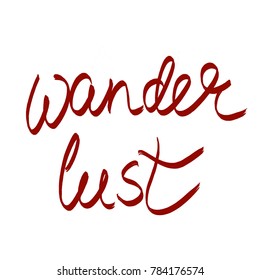 Handwritten Wander Lust