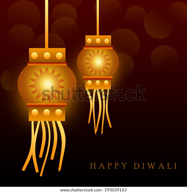 Hanging Diwali Lamp Illustration Diwali Diva Stock Illustration ...