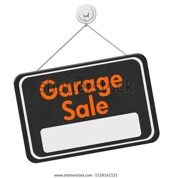 Hanging Garage Sale Sign Black Orange Stock Illustration 1528161521