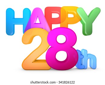 Happy 28th Title Big Letters Stock Illustration 341826122 | Shutterstock