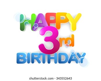 Happy 3rd Birth Images Stock Photos Vectors Shutterstock