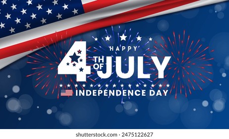 Happy 4th of July, USA Background - Powered by Shutterstock