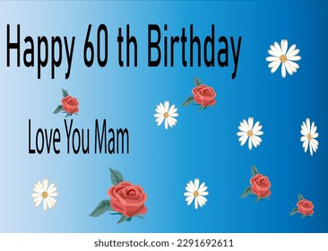 Happy 60th Birthday illustration card - Powered by Shutterstock