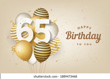 Happy 60th Birthday Gold Balloons Greeting Stock Illustration 1888236949