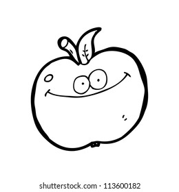 Happy Apple Cartoon Stock Illustration 113600155