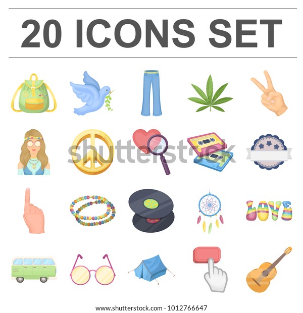 Happy\
and attribute cartoon icons in set collection for design. Happy and\
accessories bitmap symbol stock web\
illustration.
