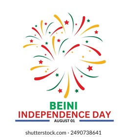 Happy Benin Independence Day August 1st - Powered by Shutterstock