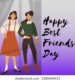 Happy Best Friends day, vector illustration - Powered by Shutterstock