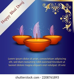 Happy Bhai Dooj With Wallpaper Art