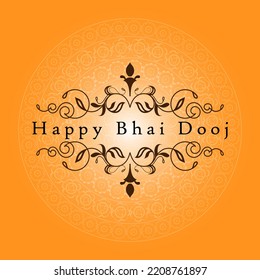 Happy Bhai Dooj With Wallpaper Art