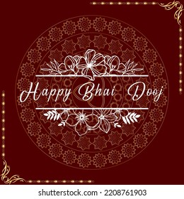 Happy Bhai Dooj With Wallpaper Art