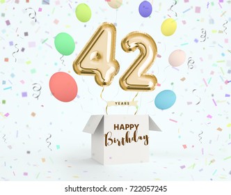 3,250 42 Birthday Images, Stock Photos & Vectors 